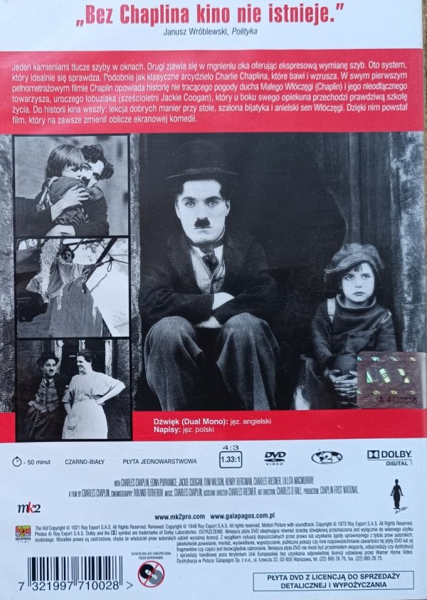 Charlie Chaplin Brzdąc DVD