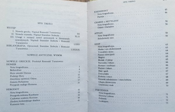 Nowele antyczne. Wybór BN / Hedorot, Tacyt, Ksenofont, Ezop, Lukian