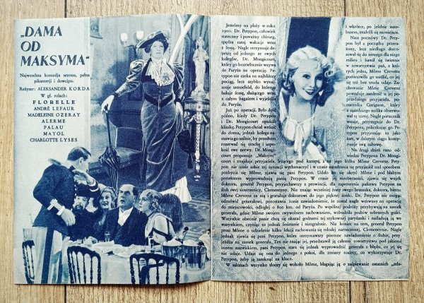 Programy filmowe - zestaw 10 przedwojennych programów