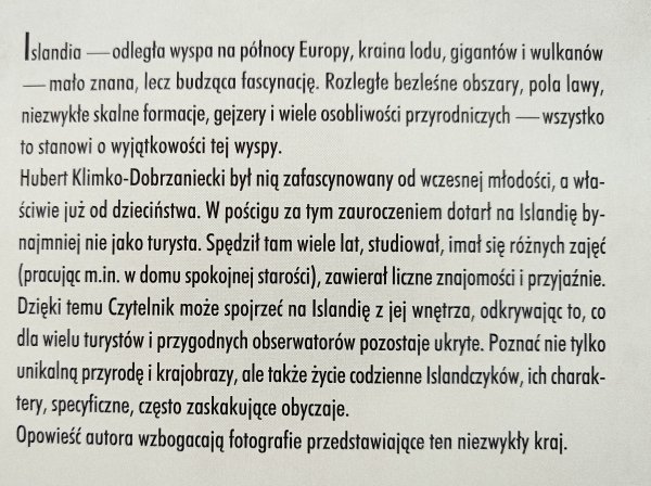 Hubert Klimko-Dobrzaniecki Zostawić Islandię