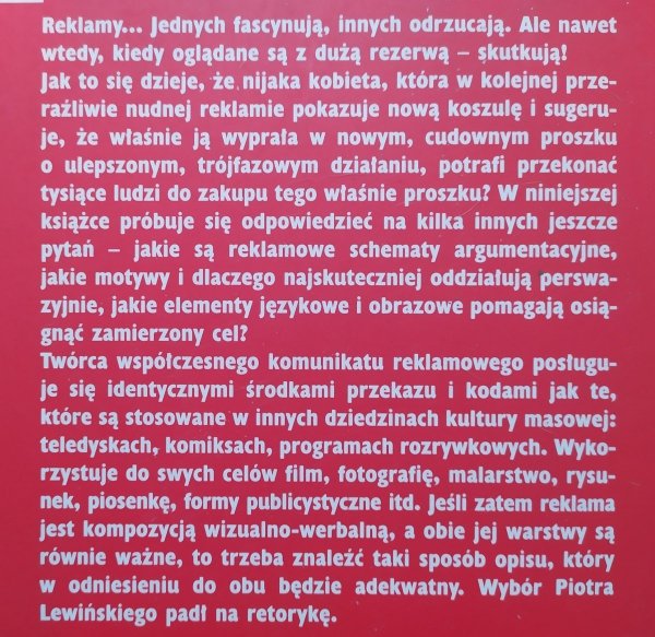 Piotr H. Lewiński • Retoryka reklamy