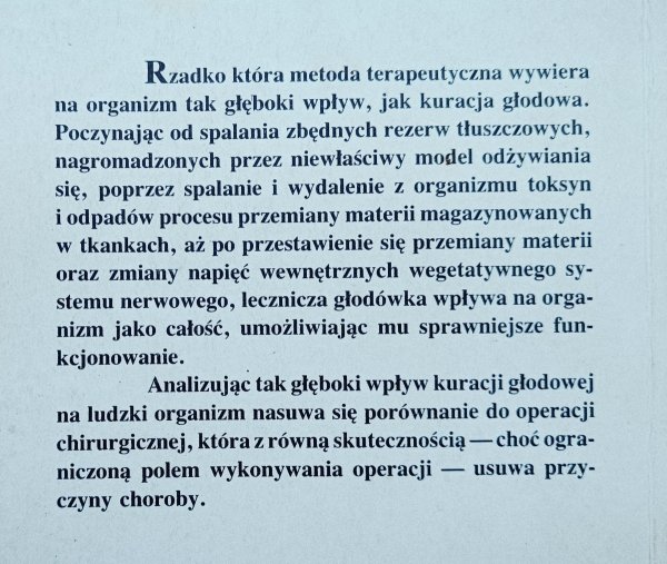 Gerhard Leibold Leczenie głodem. Komu wolno pościć
