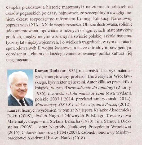 Roman Duda Historia matematyki w Polsce na tle dziejów nauki i kultury