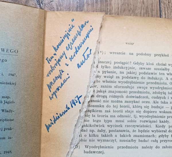 Franciszek Longchamps Założenia nauki administracji / dedykacja autorska