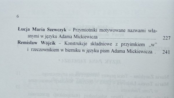 Mirosława Białoskórska • Studia nad językiem Adama Mickiewicz