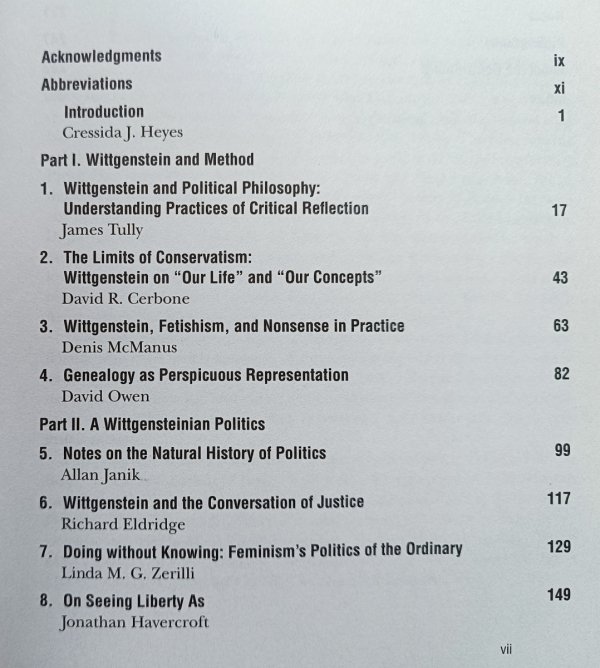 The Grammar of Politics: Wittgenstein and Political Philosophy