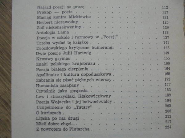 Jerzy Kwiatkowski • Notatki o poezji i krytyce