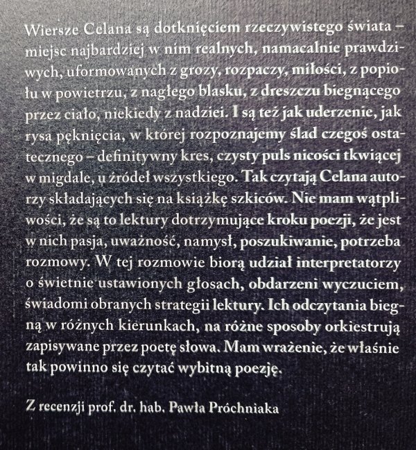 Kartki Celana. Interpretacje