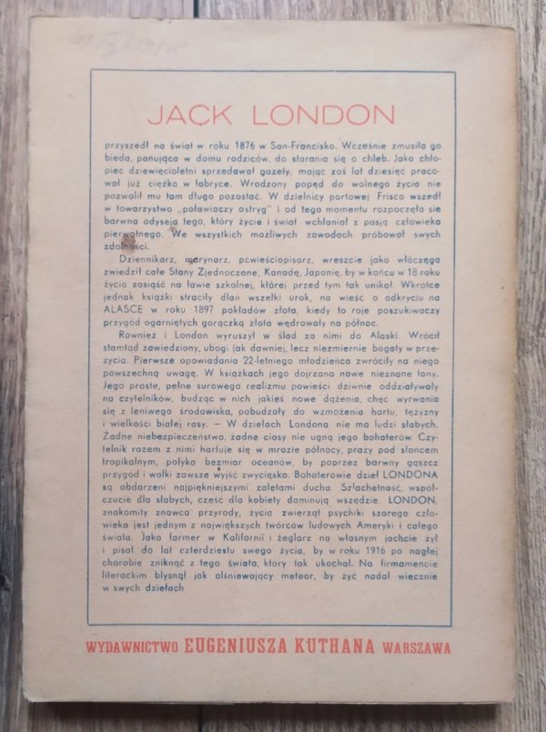 Jack London Bóg ojców jego
