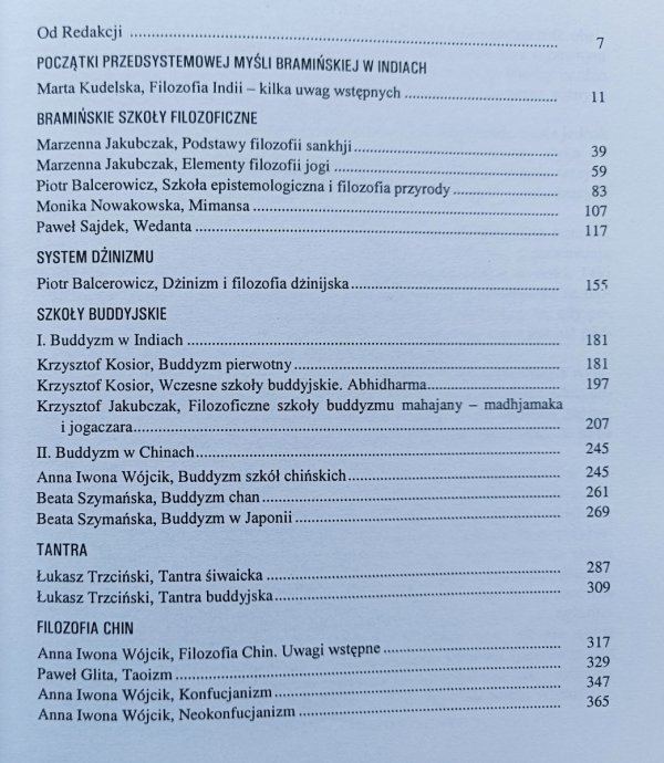 red. Beata Szymańska Filozofia wschodu