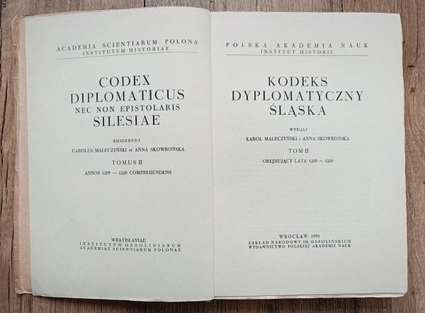 Kodeks dyplomatyczny Śląska tom II 1205-1220