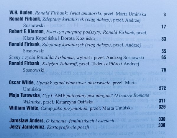 Literatura na Świecie 12/1994 Ronald Firbank, W.H. Auden
