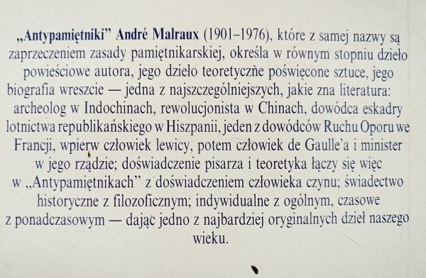 Andre Malraux Antypamiętniki