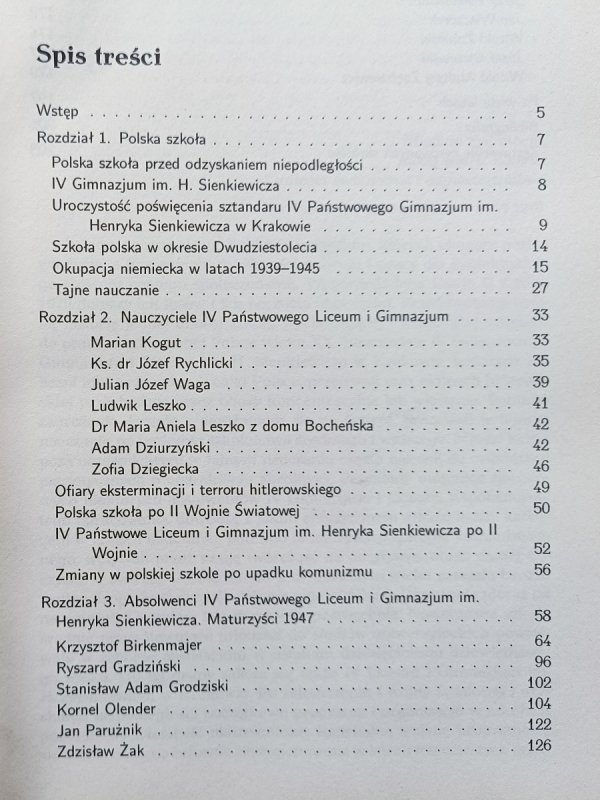 Zdzisław Żak Kuźnia charakterów / IV Gimnazjum i Liceum im. H. Sienkiewicza w Krakowie