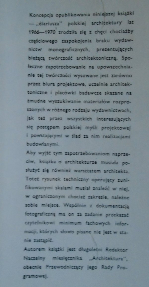 Przemysław Szafer • Nowa architektura polska. Diariusz lat 1966-1970