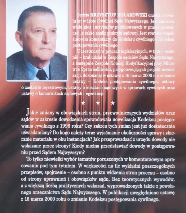 Krzysztof Kołakowski Dowodzenie w procesie cywilnym