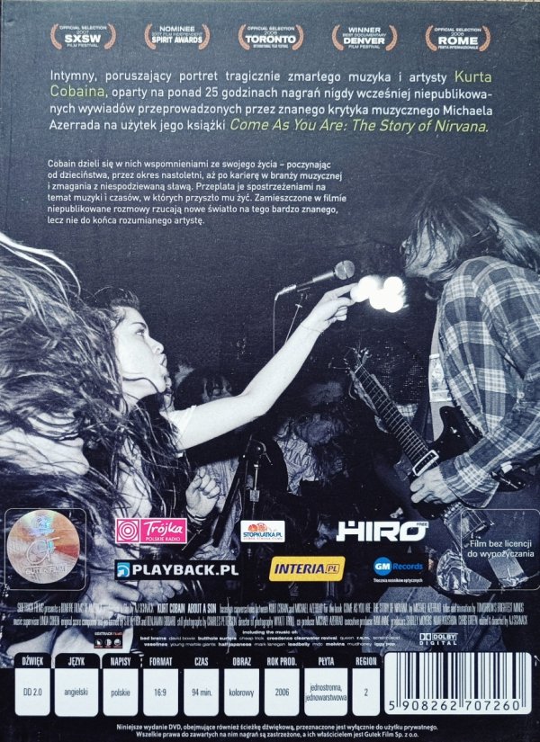 Kurt Cobain. About a Son DVD