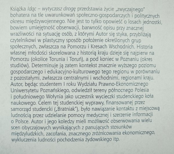 Stanisław Szefler Idąc - wytyczasz drogę. Moje dzieciństwo i młodość w II Rzeczypospolitej