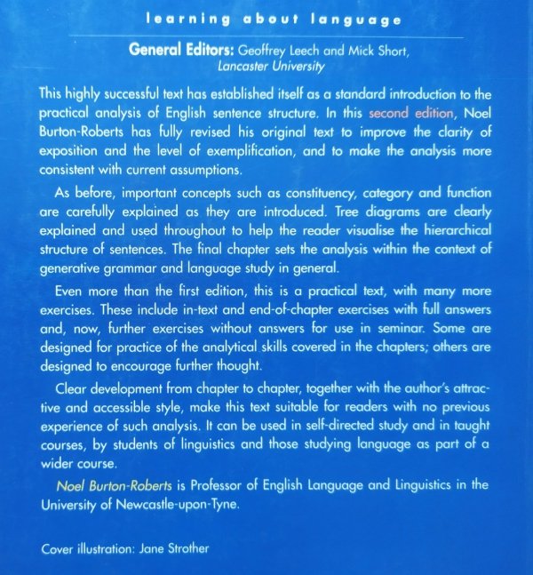 Noel Burton-Roberts Analysing Sentences. An Introduction to English Syntax