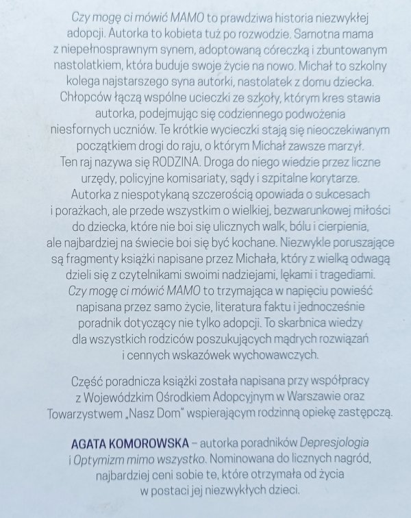 Agata Komorowska Czy mogę ci mówić mamo