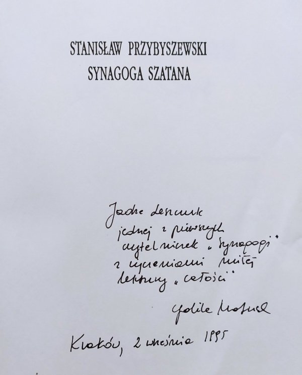 Stanisław Przybyszewski Synagoga szatana i inne eseje