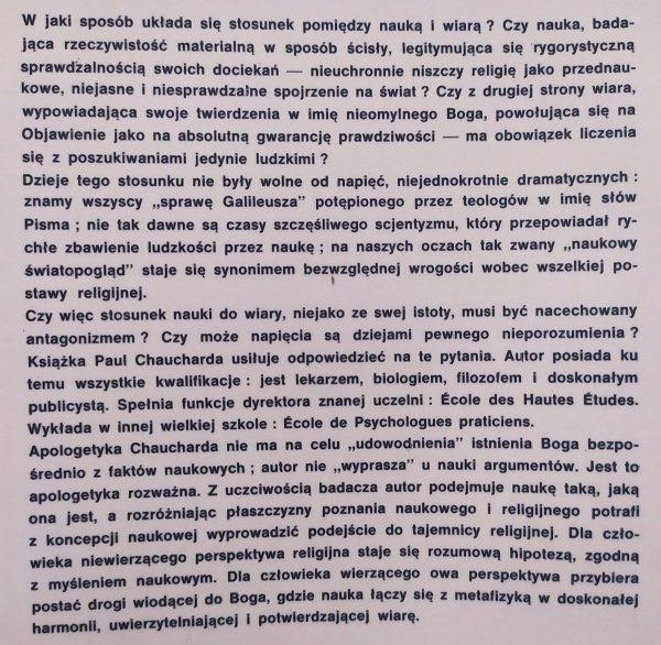 Paul Chauchard Nauka i wiara