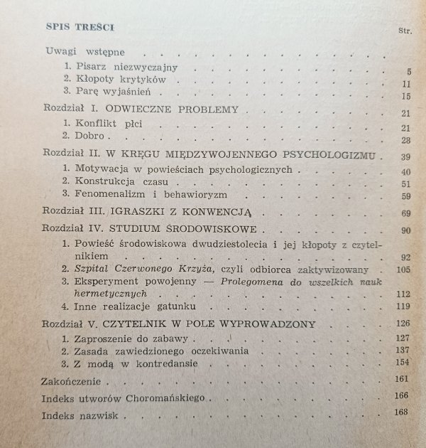 Seweryna Wysłouch Proza Michała Choromańskiego