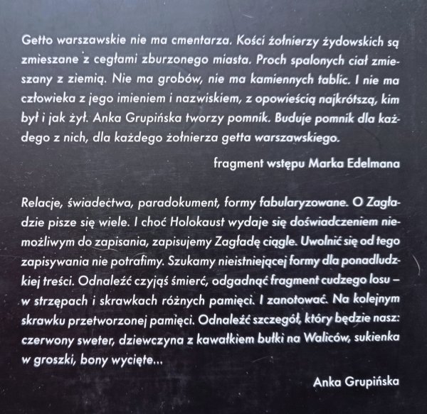Anka Grupińska Odczytanie Listy. Opowieści o warszawskich powstańcach Żydowskiej Organizacji Bojowej
