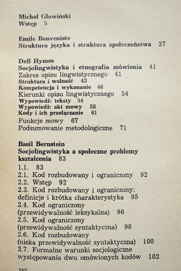 red. Michał Głowiński Język i społeczeństwo