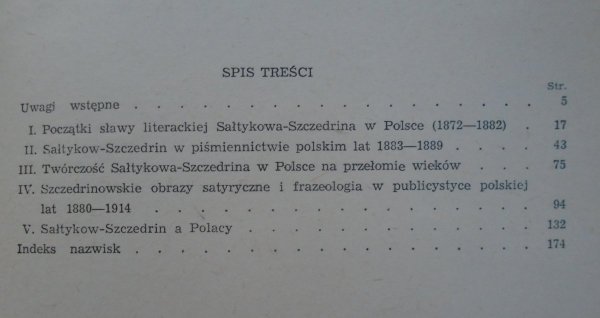 Tadeusz Szyszko • Sałtykow Szczedrin w piśmiennictwie polskim lat 1872-1914