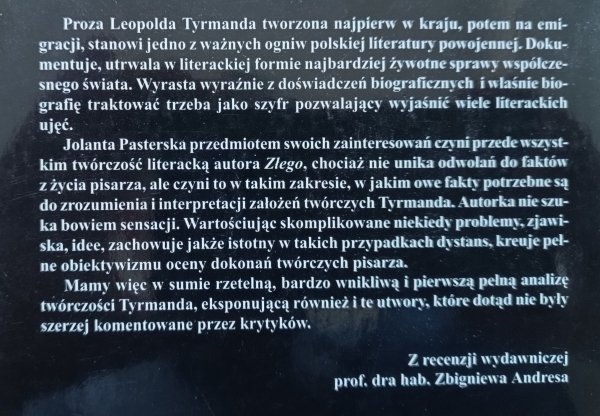 Jolanta Pasterska Świat według Tyrmanda