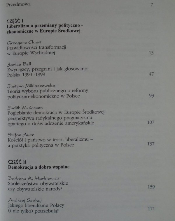 red. Justyna Miklaszewska • Demokracja w Europie Środkowej 1989-99
