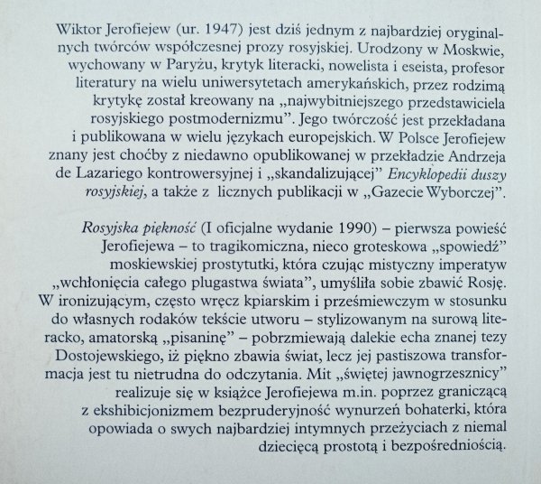 Wiktor Jerofiejew Rosyjska piękność