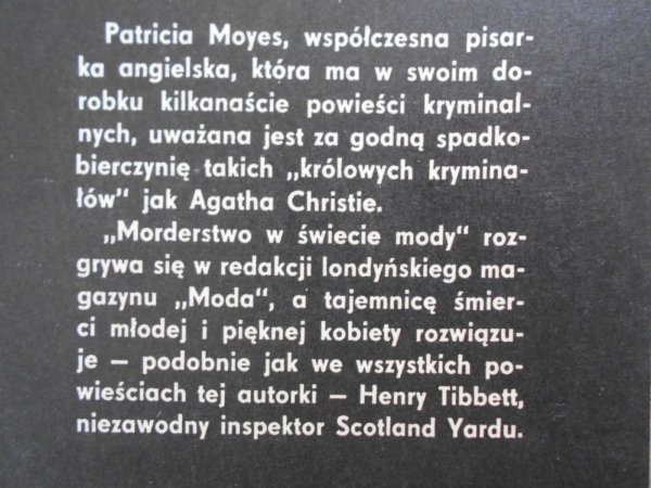 Patricia Moyes • Morderstwo w świecie mody