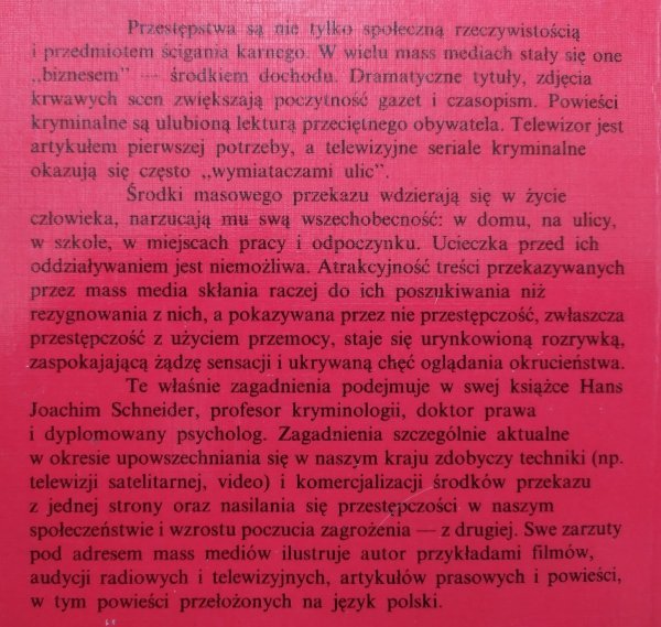 Hans Joachim Schneider • Zysk z przestępstwa