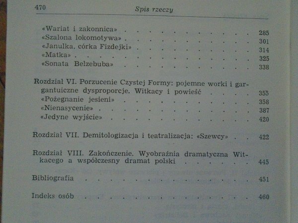Daniel Gerould Stanisław Ignacy Witkiewicz jako pisarz