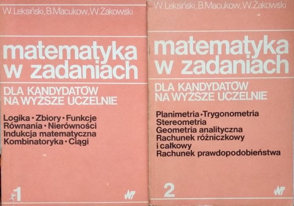 Wacław Leksiński • Matematyka w zadaniach