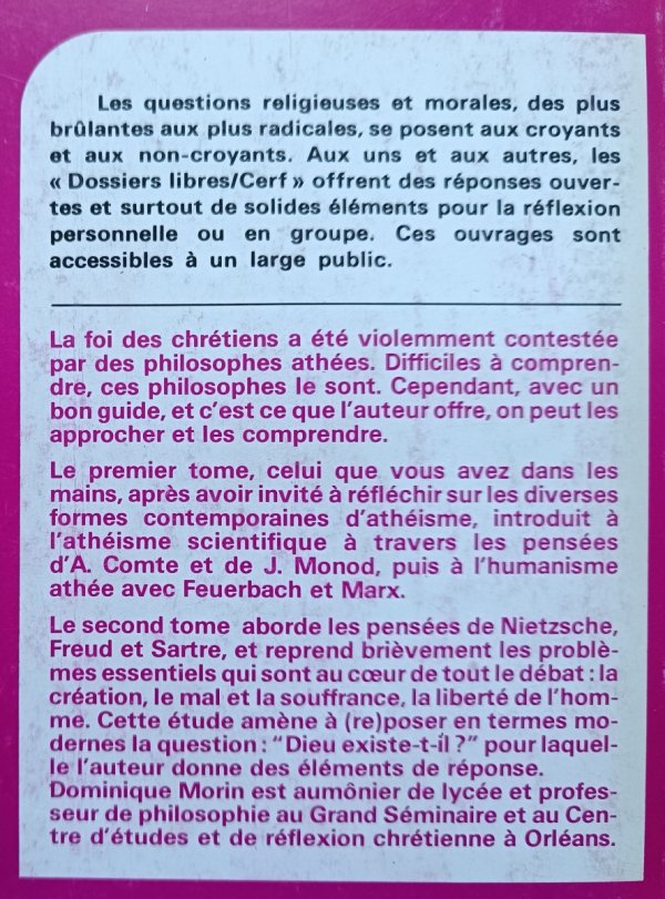 Dominique Morin • L'atheisme moderne 1-2
