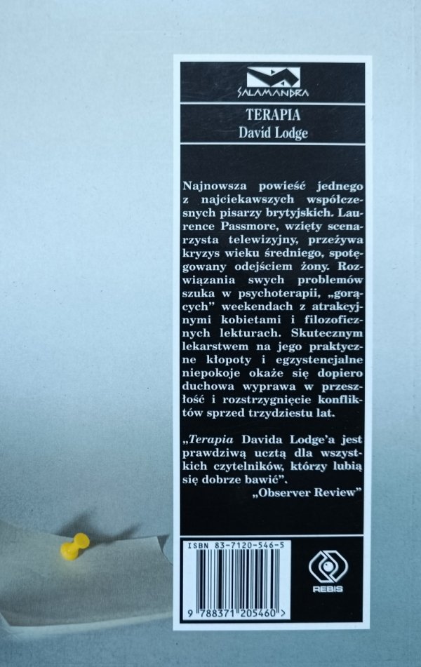 David Lodge Terapia / seria Salamandra