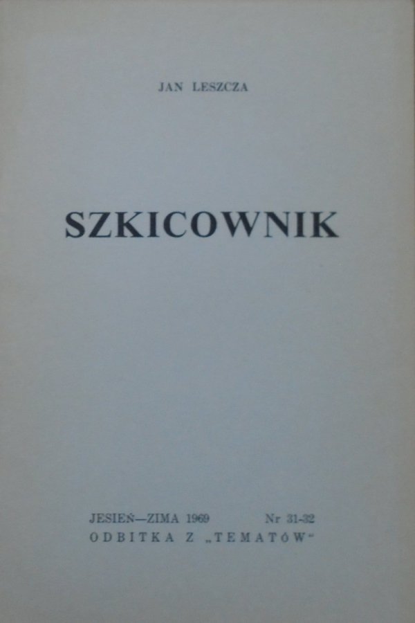 Jan Leszcza • Szkicownik