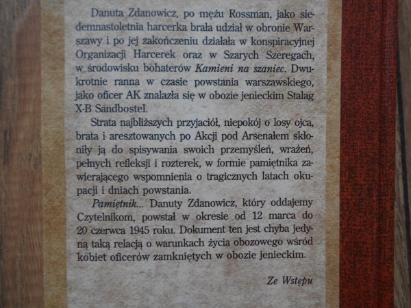 Danuta Zdanowicz-Rossman • Pamiętnik. Niemcy, 1945 rok