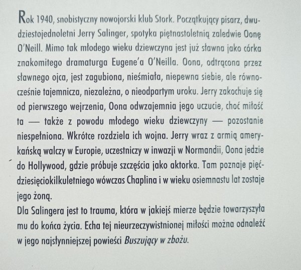 Frederic Beigbeder Oona i Salinger