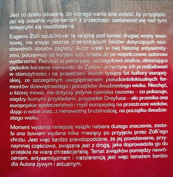 Eugenio Zolli Historia antysemityzmu