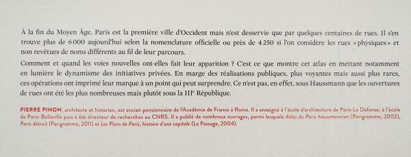 Pierre Pinon Atlas historique des rues de Paris