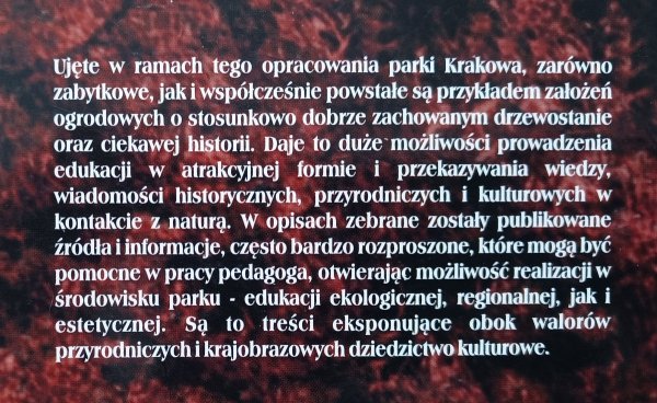 Joanna Torowska Parki i ogrody Krakowa