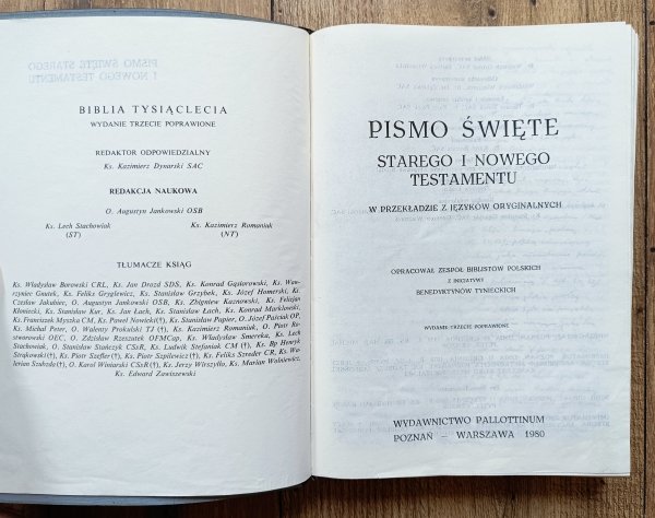 Pismo Święte Starego i Nowego Testamentu / Biblia Tysiąclecia