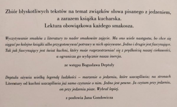 Bogusław Deptuła Literatura od kuchni