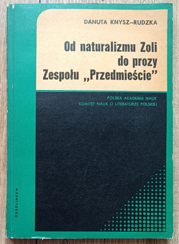 Danuta Knysz-Rudzka Od naturalizmu Zoli do prozy Zespołu 'Przedmieście'
