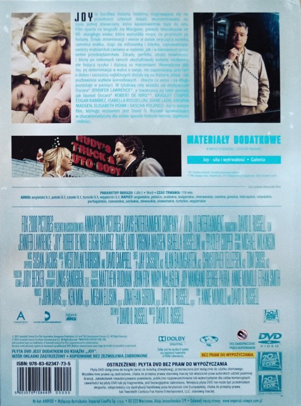 David O. Russell Joy DVD