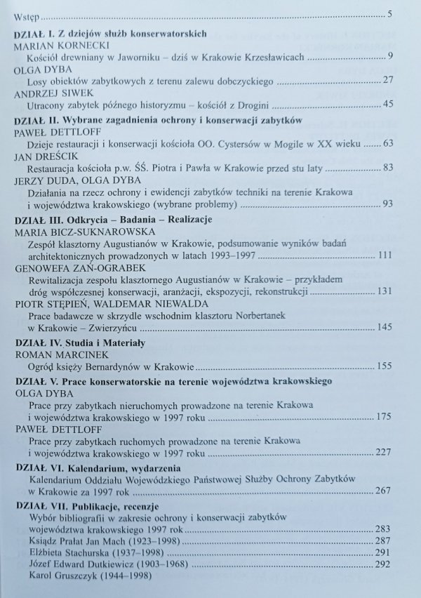 Wiadomości konserwatorskie województwa krakowskiego 8